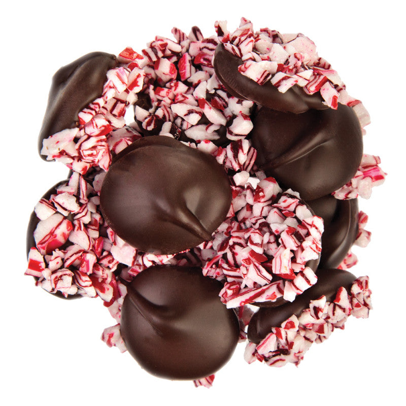 Wholesale BOX N CASE DARK CHOCOLATE NONPAREILS WITH CRUSHED PEPPERMINT Bulk