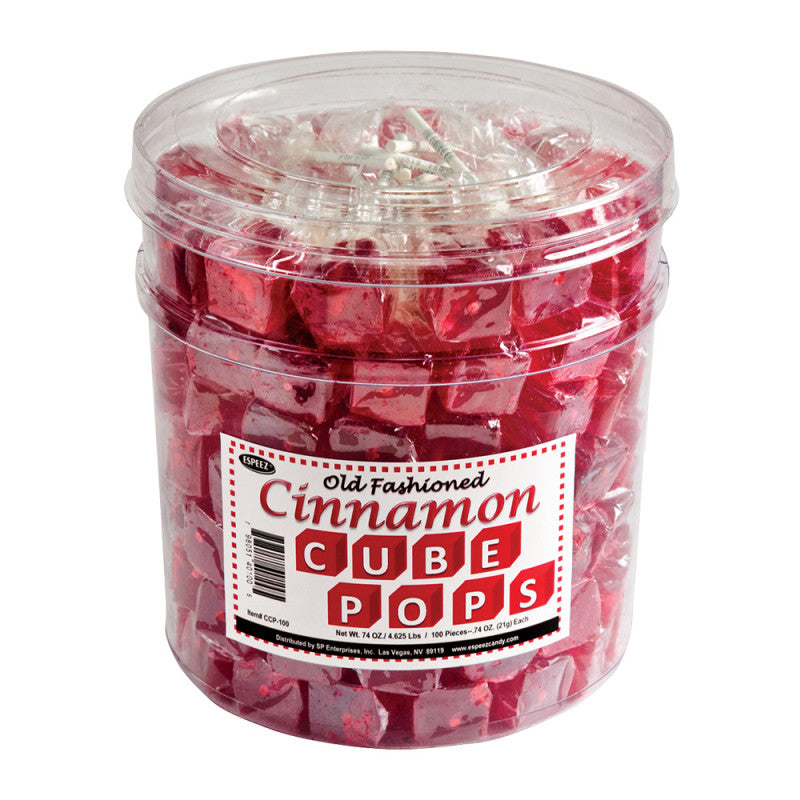 Wholesale Cinnamon Cube Pops Tub 0.74 Oz Bulk