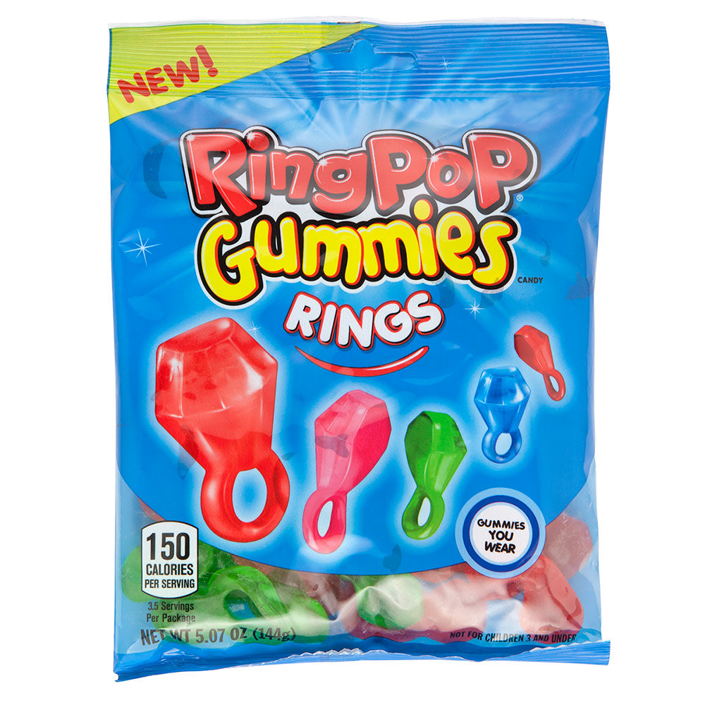 Ring Pop Gummies Rings 5 Oz Peg Bag