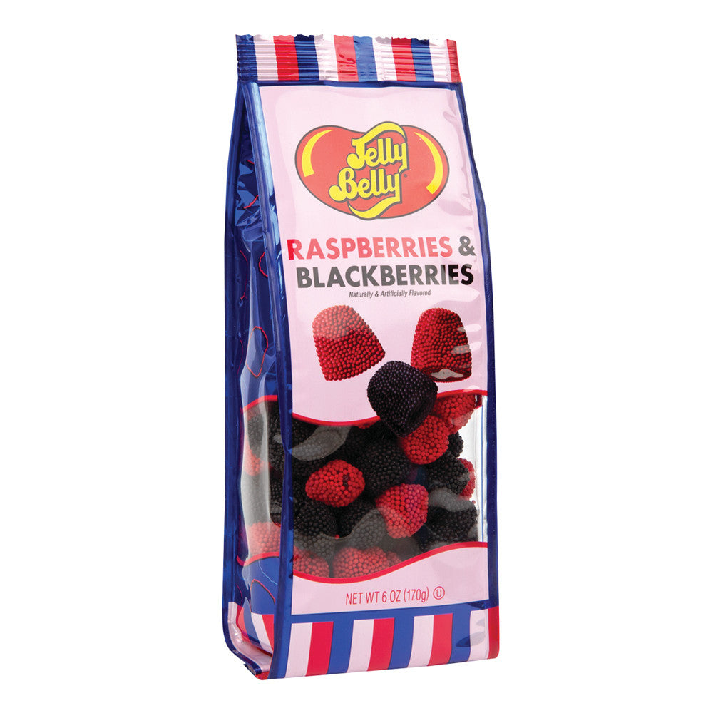 Wholesale Jelly Belly Raspberries And Blackberries 6 Oz Gift Bag-12ct Case Bulk