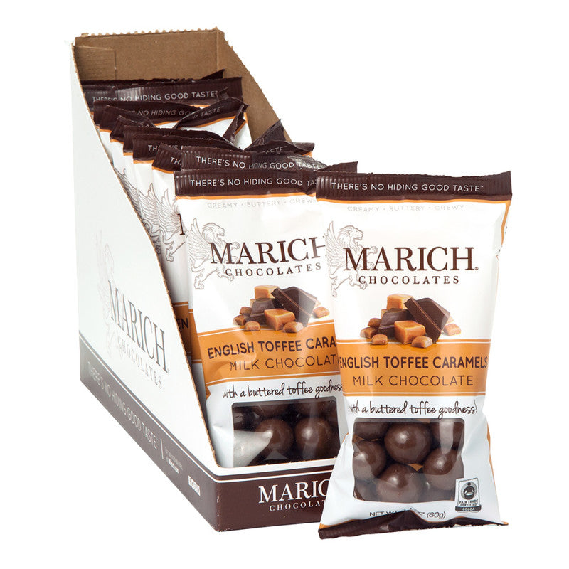 Wholesale Marich Milk Chocolate English Toffee Caramels 2.1 Oz- Bulk