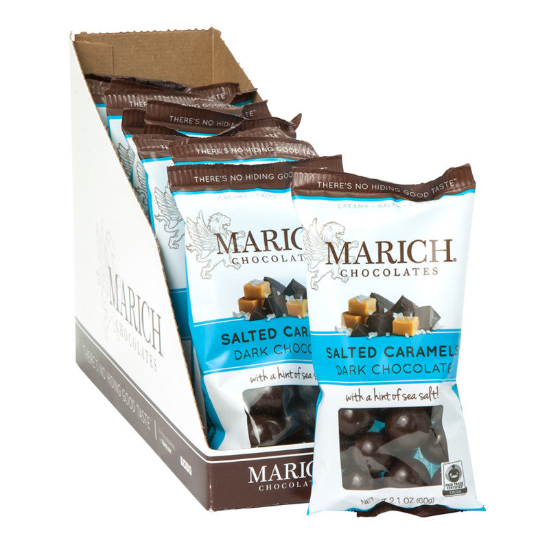 Wholesale Marich Dark Chocolate Sea Salt Caramels 2.1 Oz Bulk