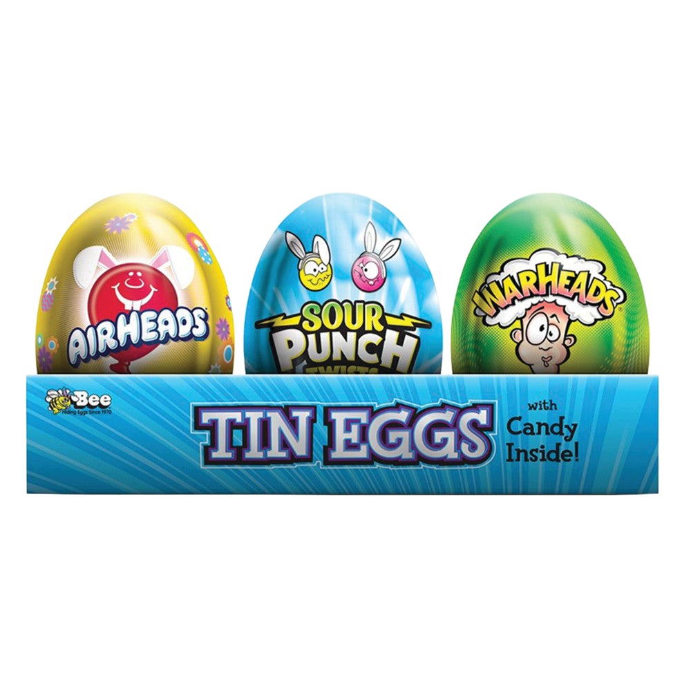 Airheads, Sour Punch And Warheads Assorted Tin Easter Eggs 0.38 Oz