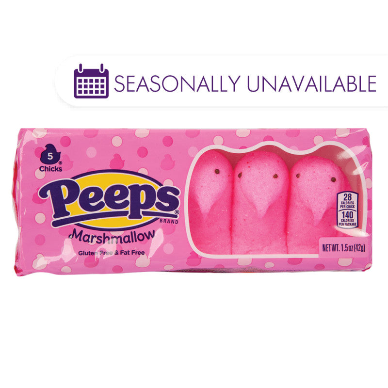 Wholesale Peeps Pink Chicks 5 Pc 1.5 Oz Bulk