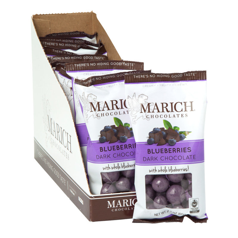 Wholesale Marich Dark Chocolate Blueberries 2.1 Oz Bulk
