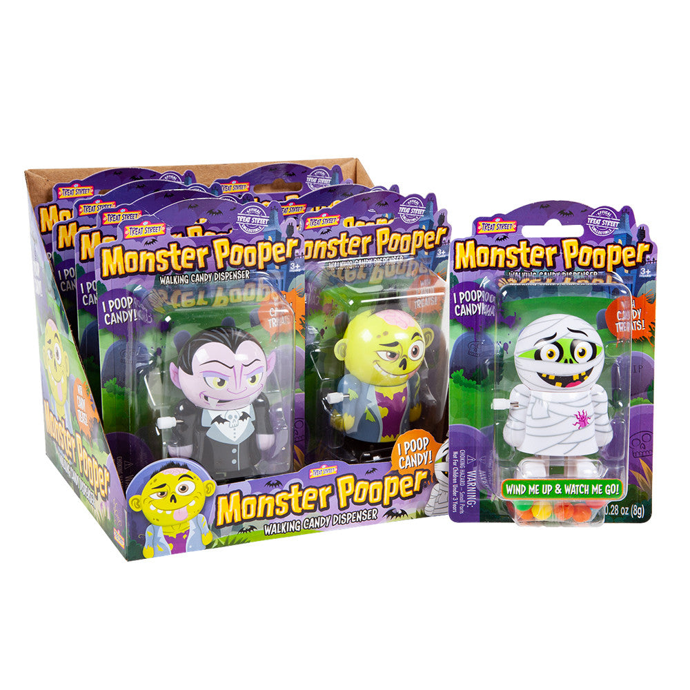 Wholesale Monster Poopers Assorted 0.28 Oz Candy Dispenser Bulk