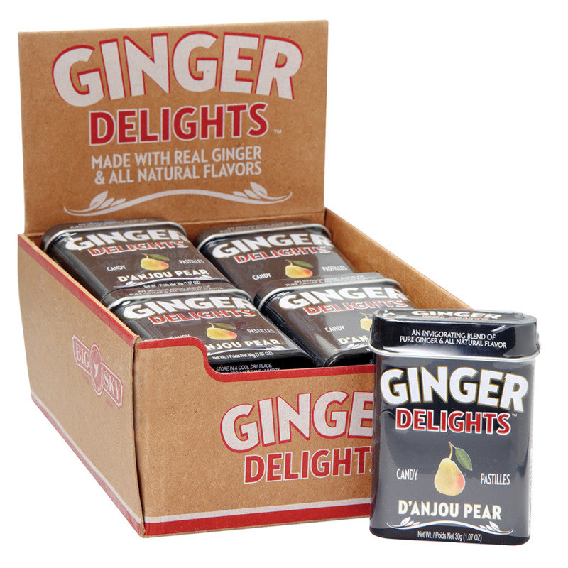 Wholesale Ginger Delights D'Anjou Pear 1.07 Oz Tin Bulk