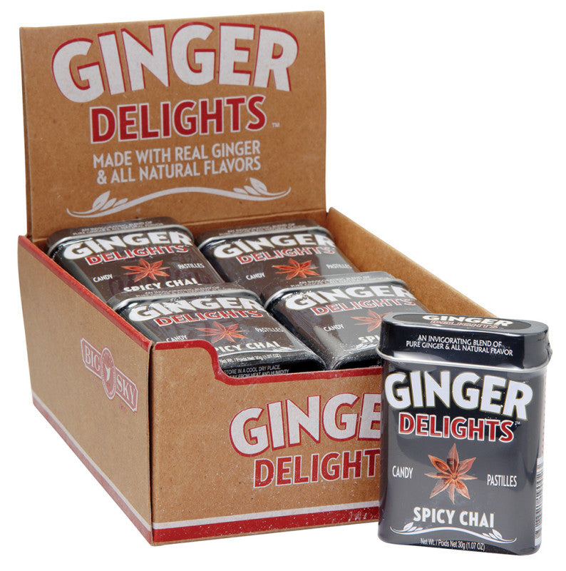 Wholesale Ginger Delights Spicy Chai 1.07 Oz Tin- Bulk