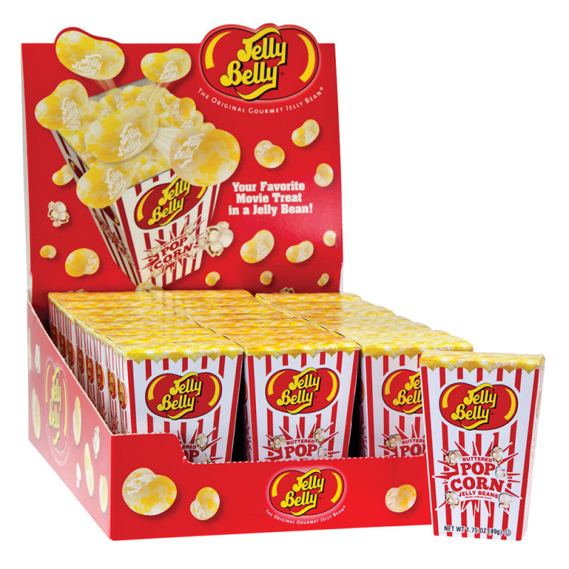 Wholesale Jelly Belly Buttered Popcorn Jelly Beans 1.75 Oz Box Bulk