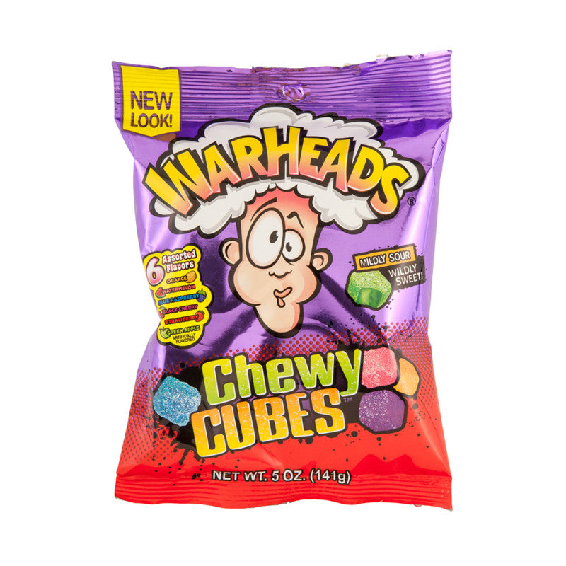 Wholesale Warheads Chewy Cubes 5 Oz Peg Bag Bulk