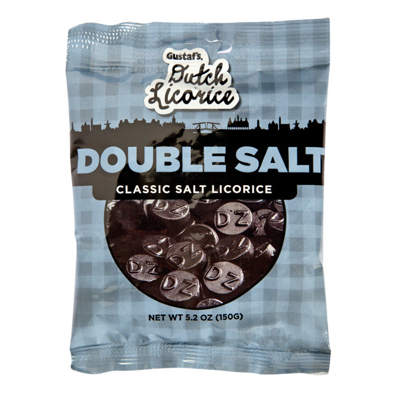 Wholesale Gustaf's Double Salt Licorice 5.2 Oz Peg Bag *Not For Sale In Ca*- Bulk