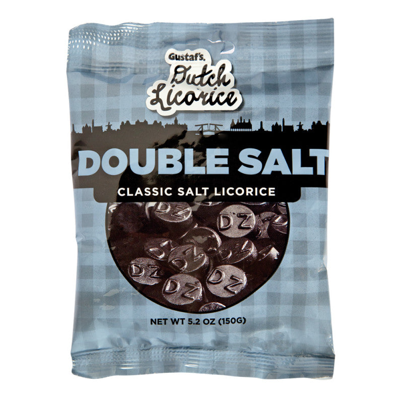 Wholesale Gustaf's Double Salt Licorice 5.2 Oz Peg Bag *Not For Sale In Ca* Bulk