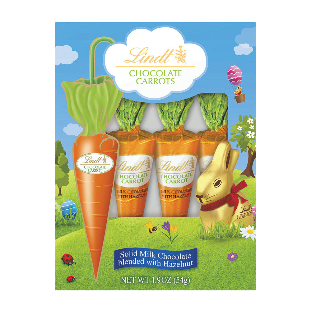 Wholesale Lindt Milk Chocolate Foiled Carrots 4 Pc 1.9 Oz Box- Bulk