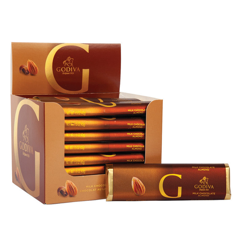 Wholesale Godiva Milk Chocolate With Almonds 1.5 Oz Bar Bulk
