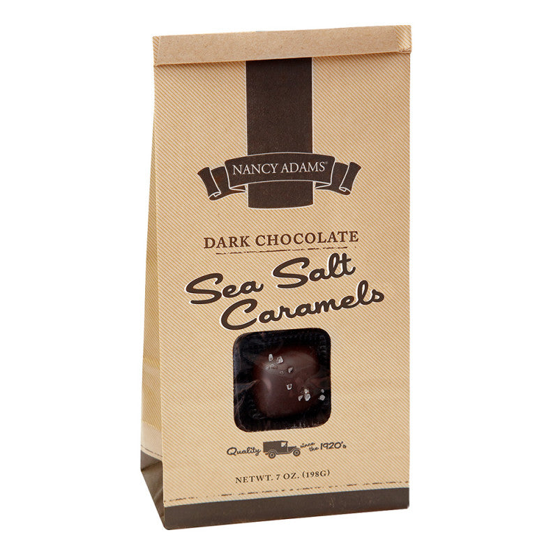 Wholesale Nancy Adams Dark Chocolate Sea Salt Caramels 7 Oz Bag- Bulk