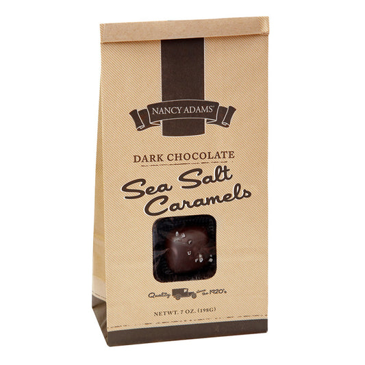 Wholesale Nancy Adams Dark Chocolate Sea Salt Caramels 7 Oz Bag- Bulk