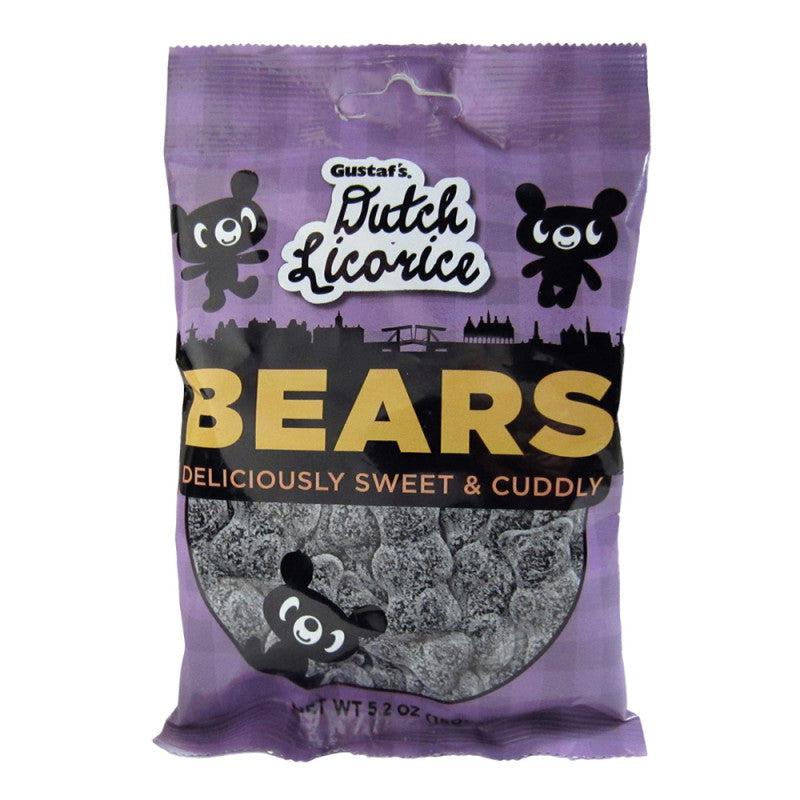 Wholesale Gustaf's Sugared Licorice Bears 5.2 Oz Peg Bag Bulk