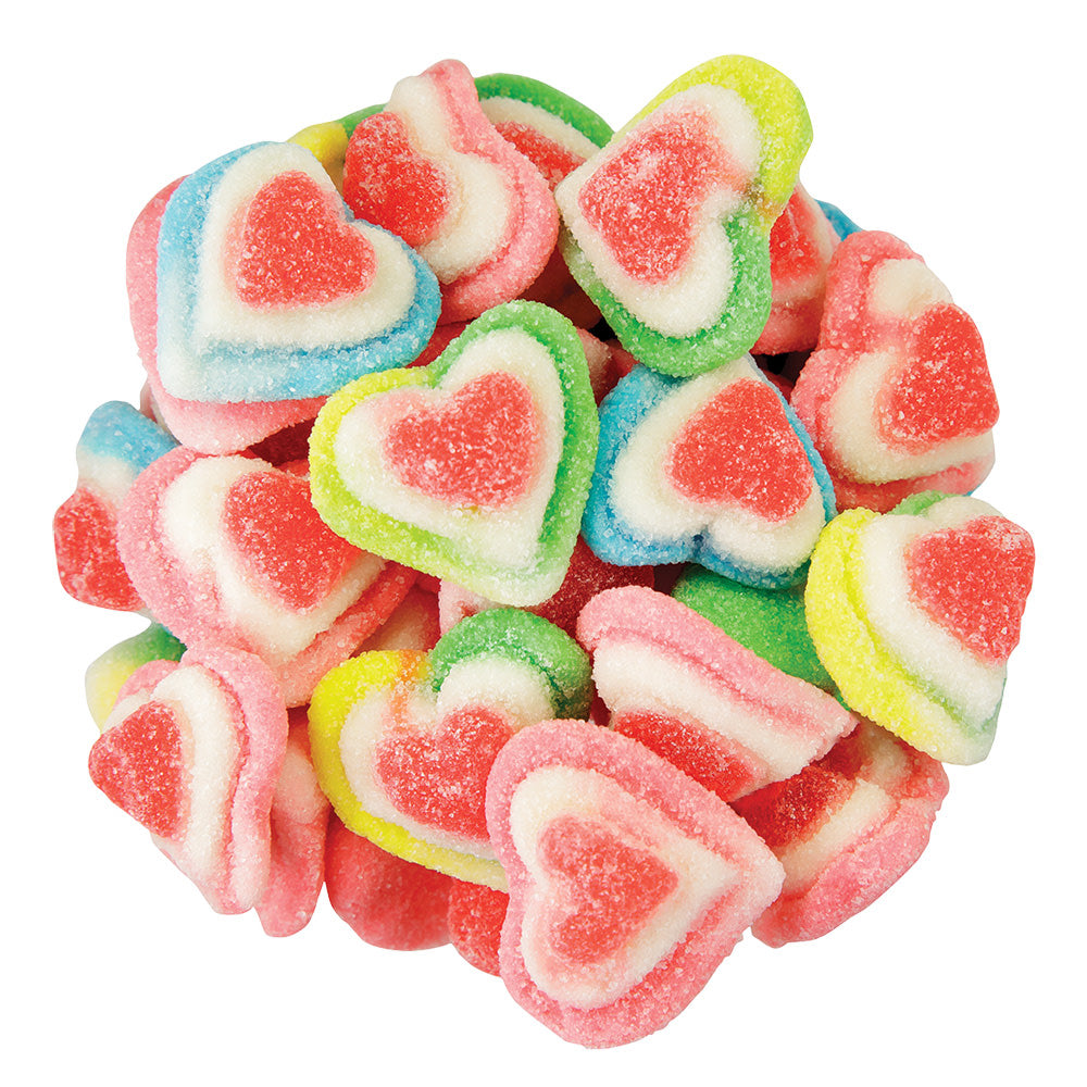 Wholesale Müttenberg Candy Rainbow Triple Layer Hearts- Bulk