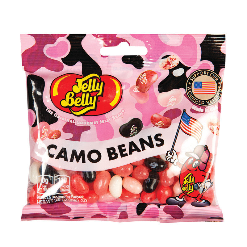 Wholesale Jelly Belly Pink Camo Beans Jelly Beans 3.5 Oz Bag Bulk