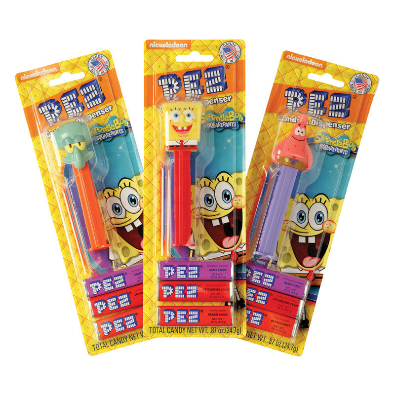 Wholesale Pez Spongebob Assortment Blister Pack 0.87 Oz Bulk