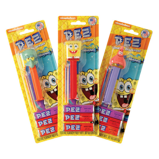 Wholesale Pez Spongebob Assortment Blister Pack 0.87 Oz- Bulk