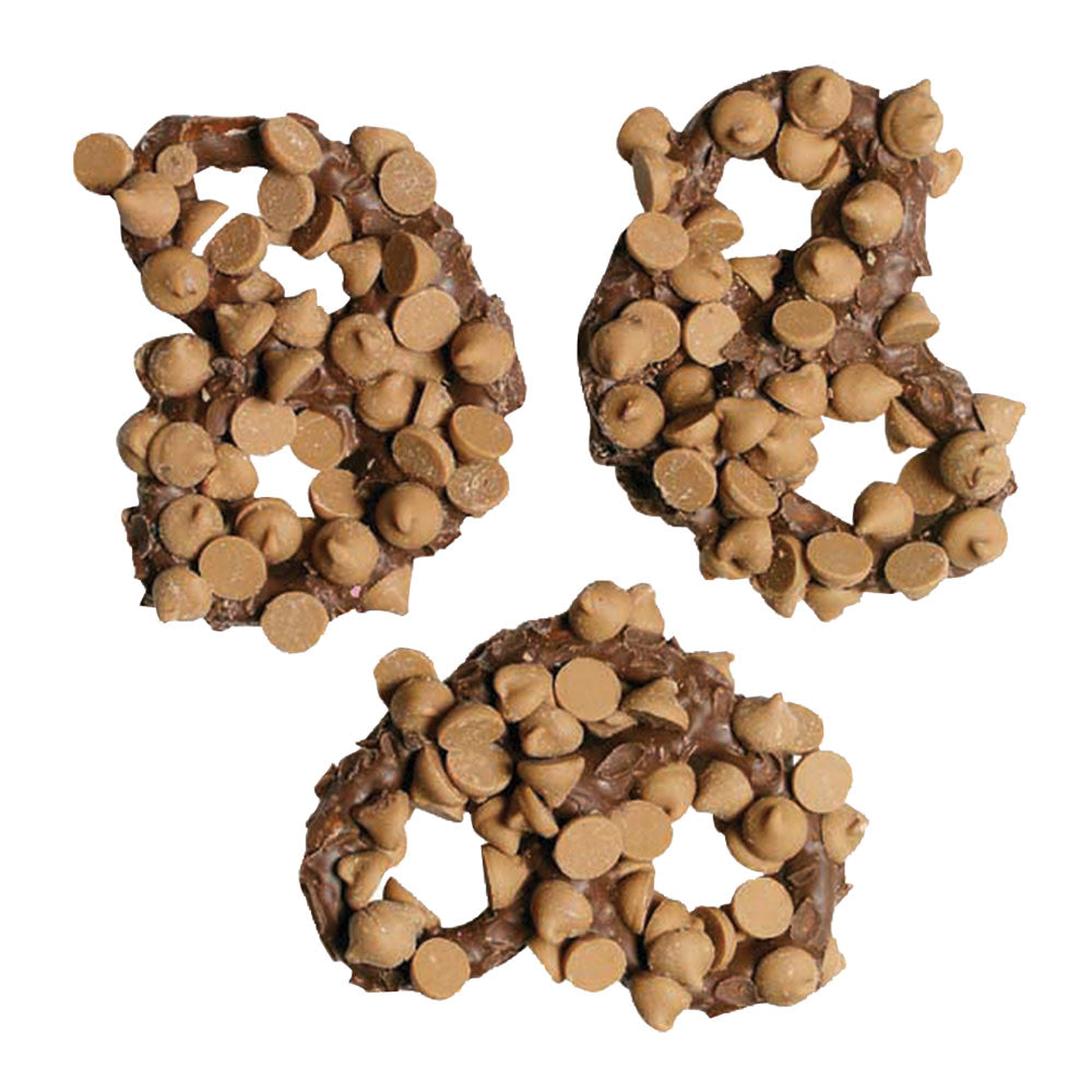Wholesale BoxNCase Milk Chocolate Peanut Butter Chip Premier Pretzels- Bulk