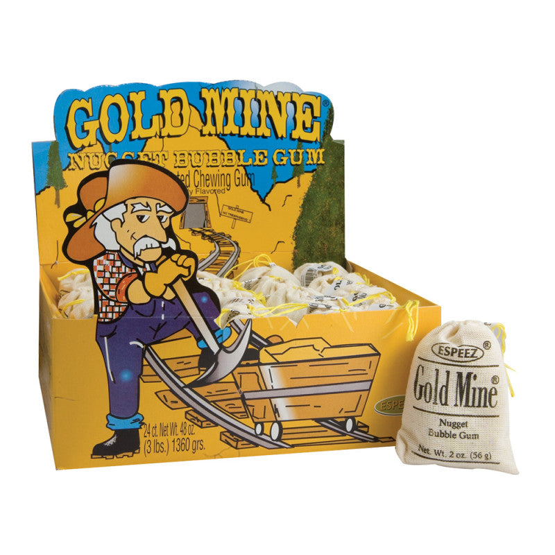 Wholesale Gold Mine Gum Nuggets 2 Oz Pouch Bulk
