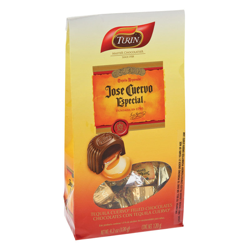 Wholesale Jose Cuervo Tequila Liquor Filled Dark Chocolates 4.23 Oz Bag - 12ct Case Bulk