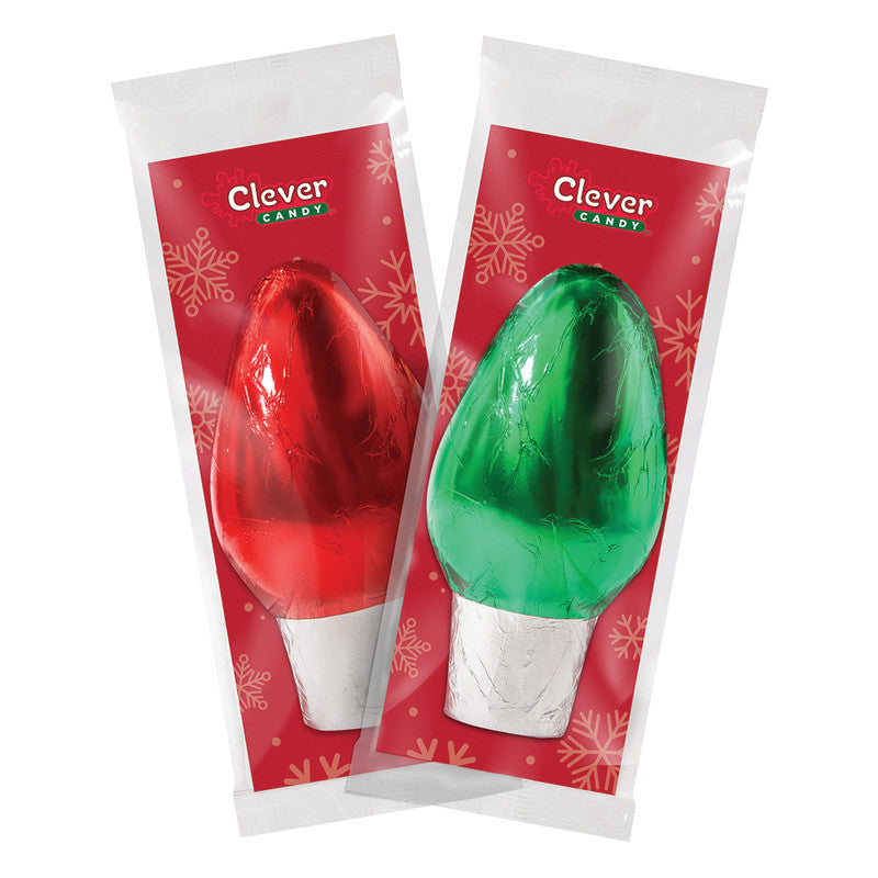 Wholesale Clever Candy Milk Chocolate Foiled Christmas Lights 3 Oz - 18ct Case Bulk