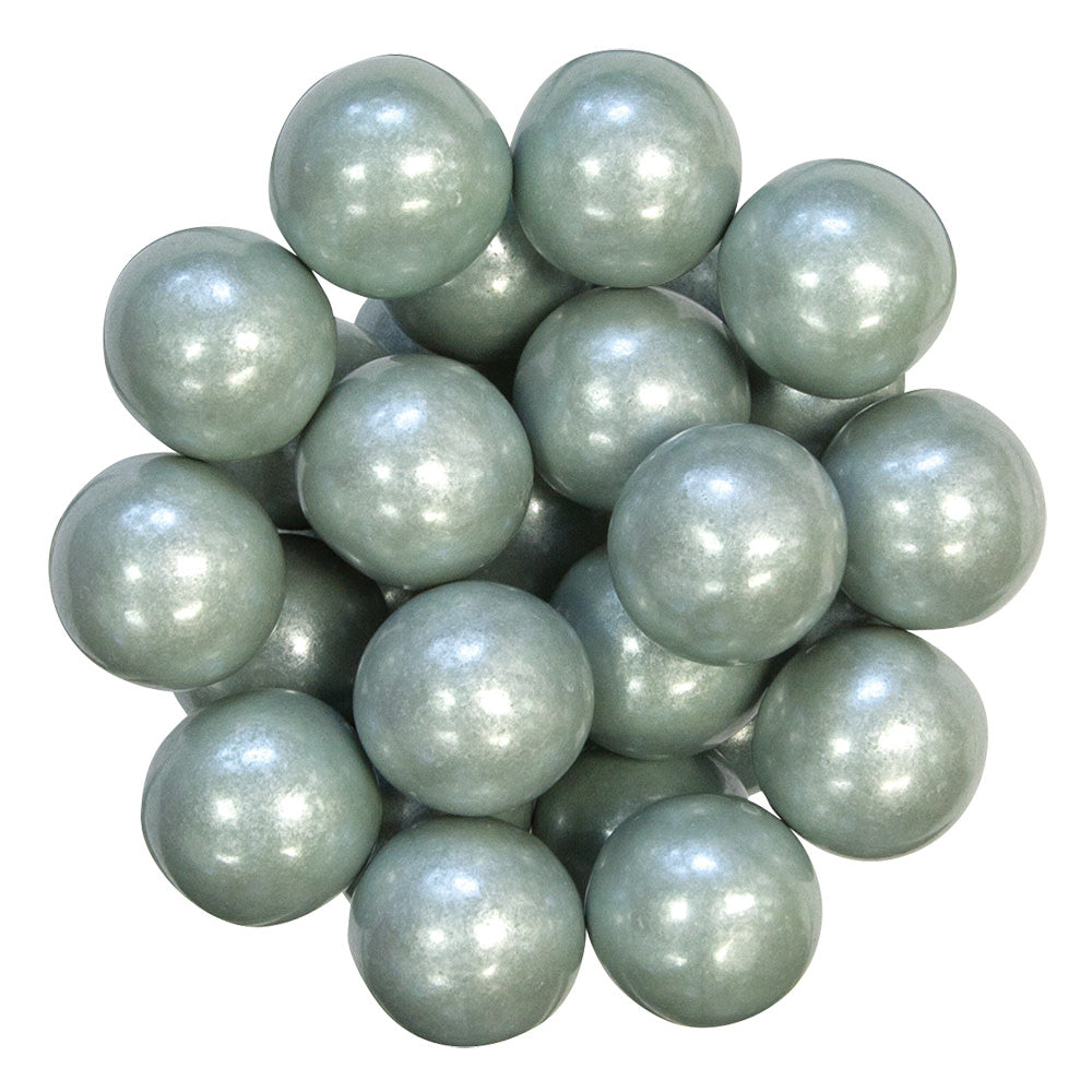 Color It Candy Shimmer Silver Gumballs 1"