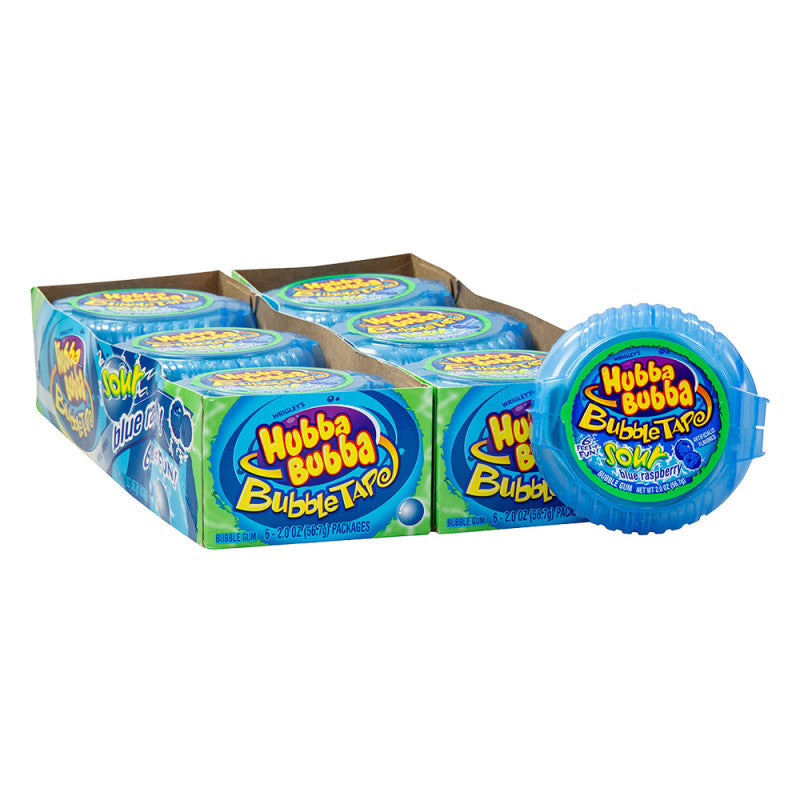 Wholesale Hubba Bubba Sour Blue Raspberry Tape Gum Bulk