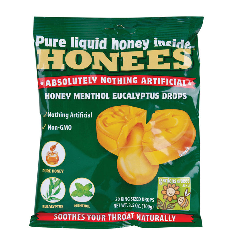 Wholesale Honees Menthol Cough Drops 20 Pc Peg Bag- Bulk