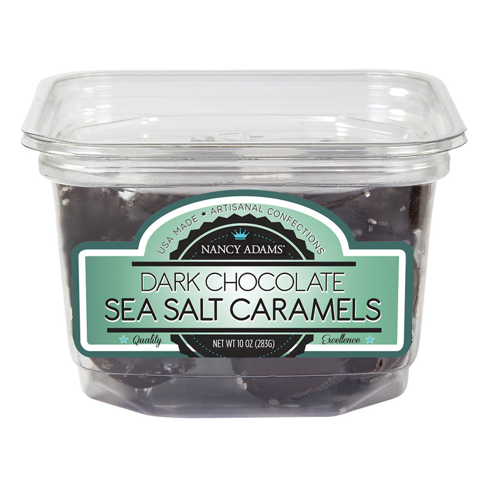 Wholesale Nancy Adams Dark Chocolate Sea Salt Caramels 10 Oz Tub- Bulk