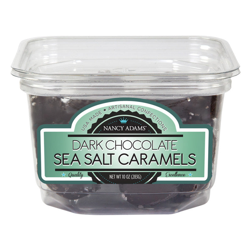 Wholesale Nancy Adams Dark Chocolate Sea Salt Caramels 10 Oz Tub Bulk