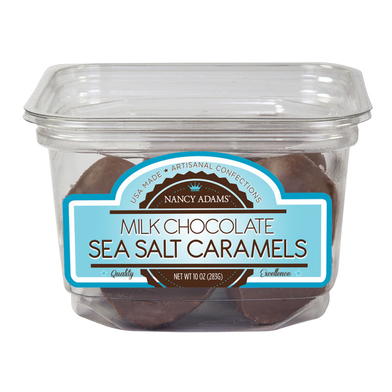Wholesale Nancy Adams Milk Chocolate Sea Salt Caramels 10 Oz Tub Bulk