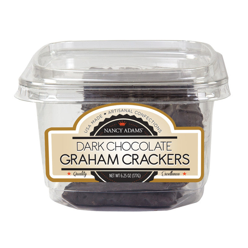 Wholesale Nancy Adams Dark Chocolate Graham Crackers 6.25 Oz Tub- Bulk