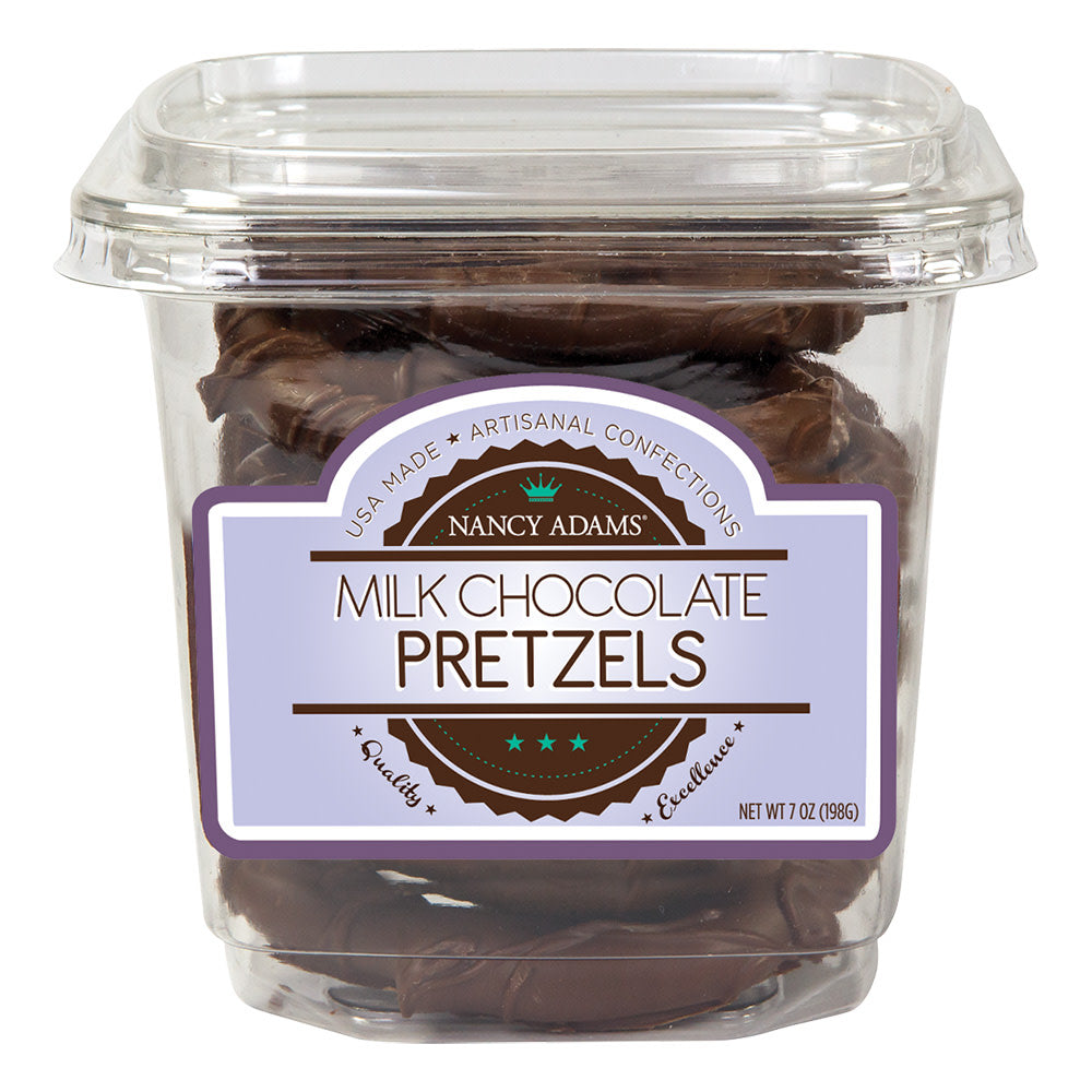 Nancy Adams Milk Chocolate Pretzels 7 Oz Tub