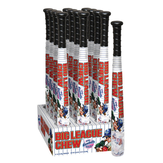 Wholesale Big League Chew Baseball Bat With Gumballs- Bulk
