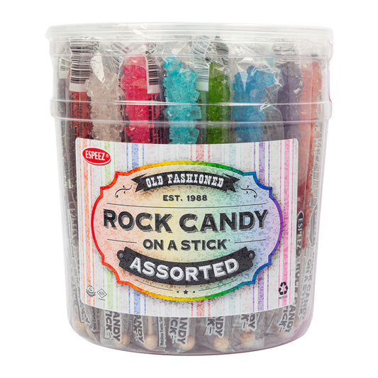 Wholesale Espeez Rock Candy Assorted Sticks Tub- Bulk