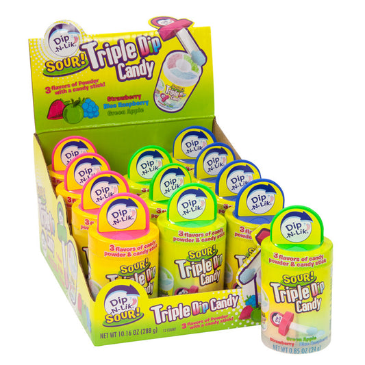 Wholesale Dip N Lik Sour Triple Dip Candy 0.85 Oz- Bulk