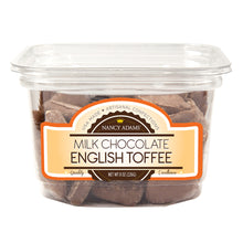 Wholesale Nancy Adams Milk Chocolate English Toffee 8 Oz Tub- Bulk