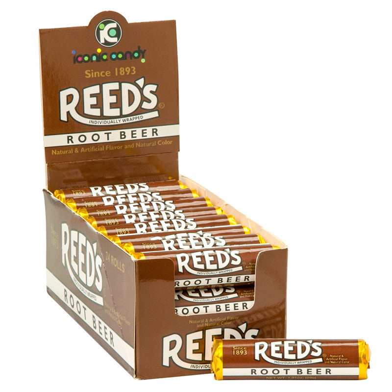 Wholesale Reed's Root Beer Hard Candy 7 Pc 1.01 Oz Roll- Bulk