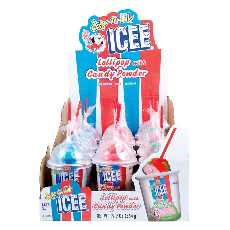 Wholesale Icee Dip N Lik Lollipop With Candy Powder 1.66 Oz Bulk