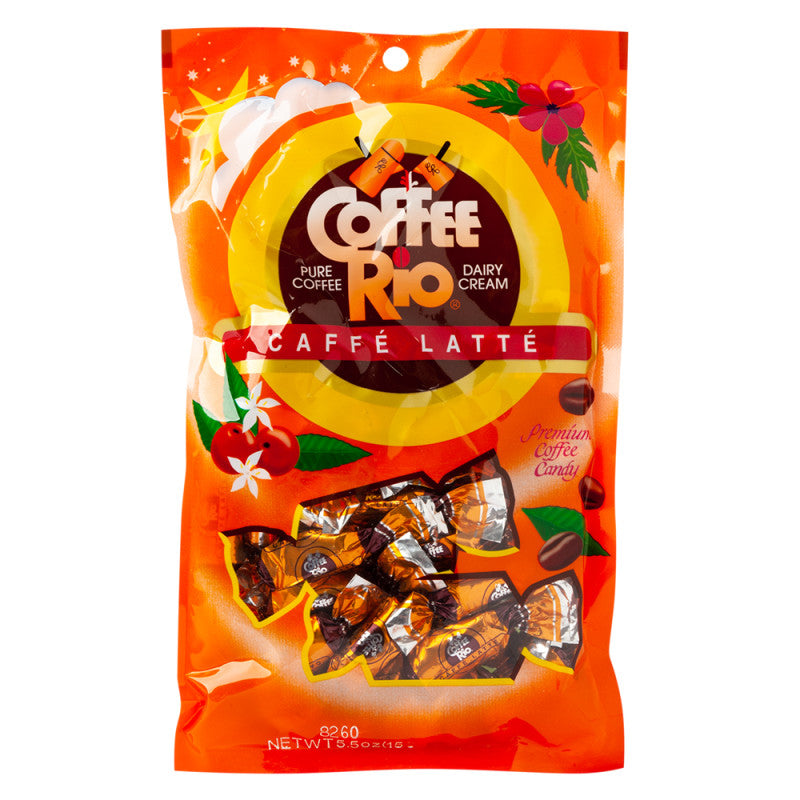 Wholesale Coffee Rio Caffe Latte Premium Coffee Candy 5.5 Oz Peg Bag *Sf Dc Only* Bulk