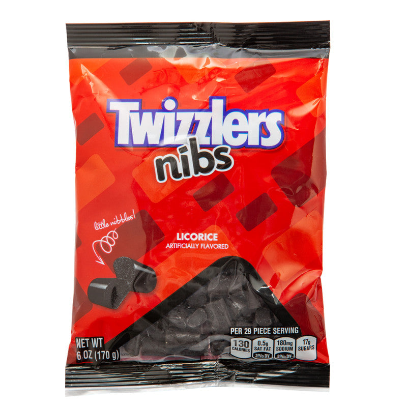 Wholesale Twizzler Nibs Licorice 6 Oz Peg Bag *Sf Dc Only* Bulk