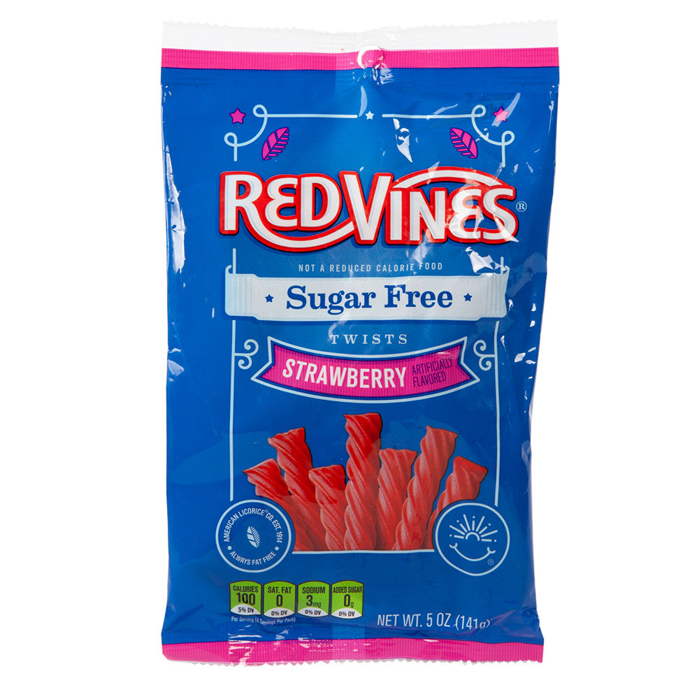 Wholesale Red Vines Sugar Free Strawberry Twists 5 Oz Peg Bag- Bulk