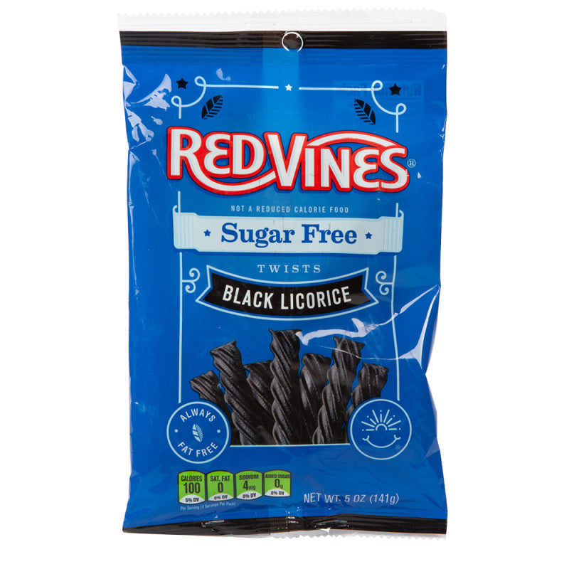 Wholesale Red Vines Sugar Free Black Licorice Twists 5 Oz Peg Bag Bulk