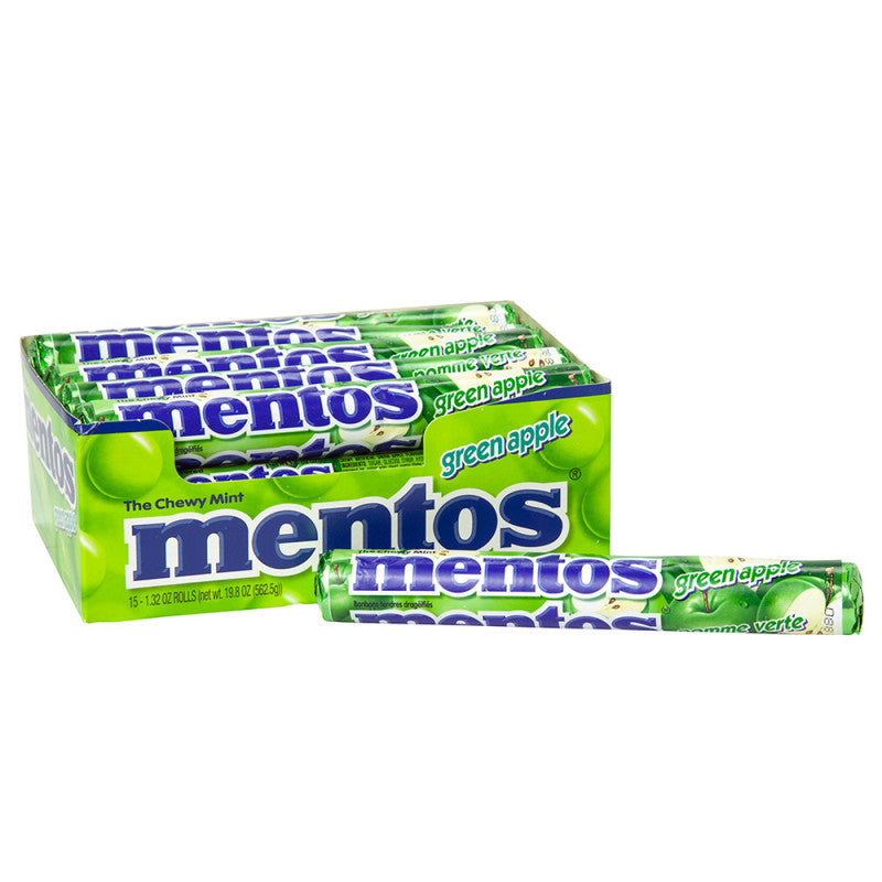 Wholesale Mentos Green Apple 1.32 Oz- Bulk