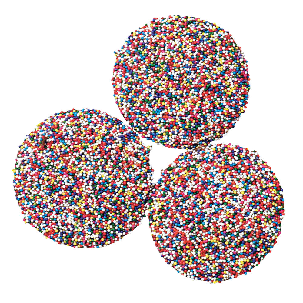 Wholesale Asher'S Jumbo Milk Chocolate Nonpareils With Rainbow Seeds- Bulk