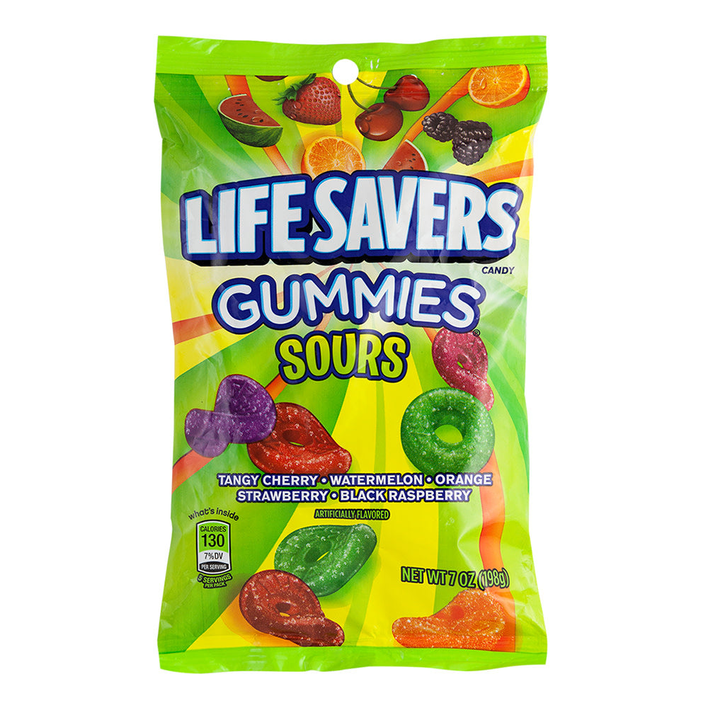 Lifesavers Gummies Sours 7 Oz Peg Bag